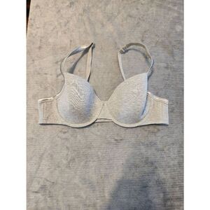 Cacique Size 44B Lightly Lined Tshirt Bra Gray